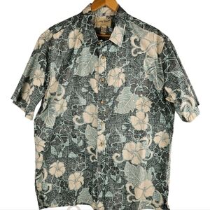 Cooke Street Honolulu Shirt Adult XL Green Hawaiian Button-Down Up Short Sleeve‍